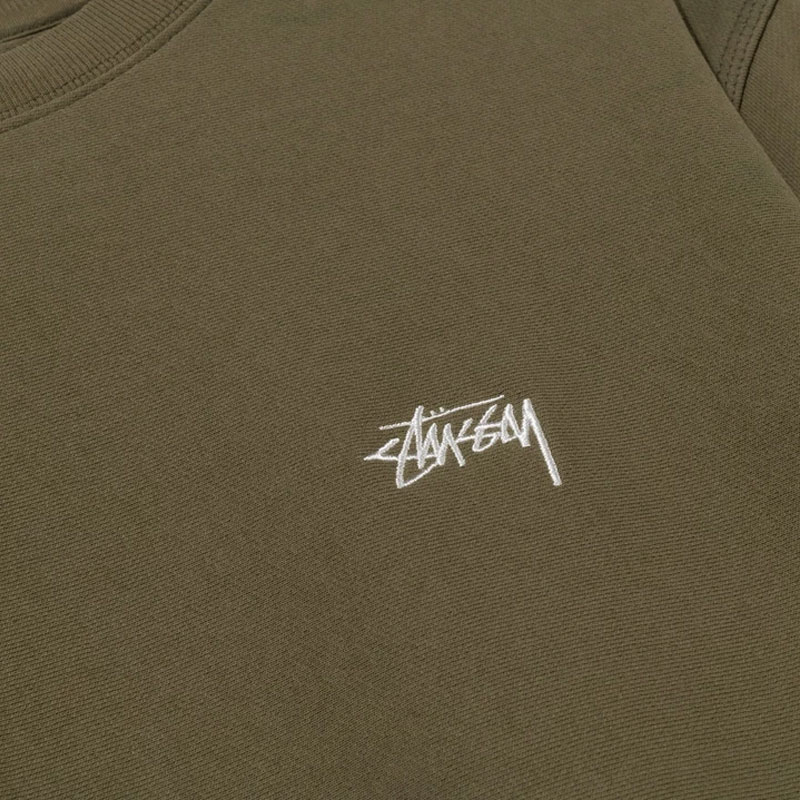 stussy stock logo crew sweat