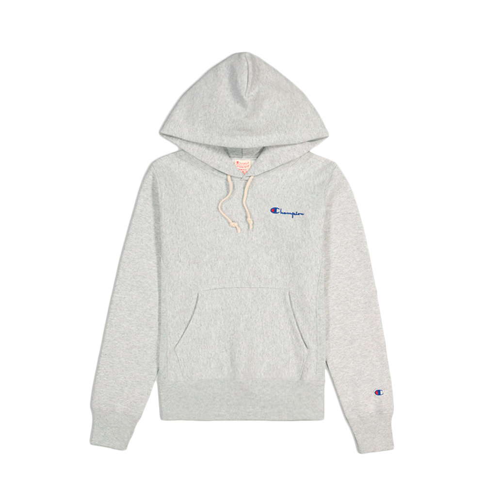 grey champion hoodie small logo