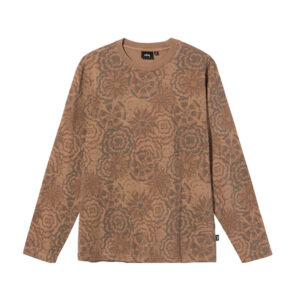STUSSY Camiseta LS Flower - Brown
