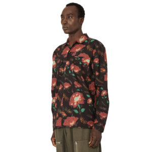 YMC Camisa Feathers Floral - Black
