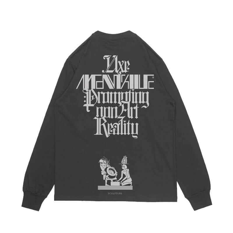 UXE MENTALE Art World LS Tee - Washed Black | TheRoom Barcelona