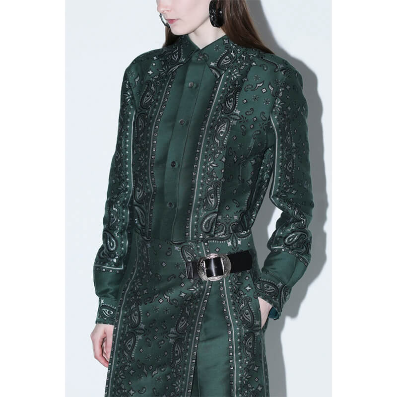 Paisley Jacquard Shirt - Green