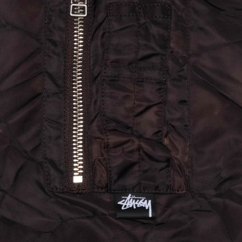 STUSSY Dyed Nylon Bomber - Brown | THEROOM