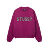 STUSSY Relaxed Oversized Crew - Magenta