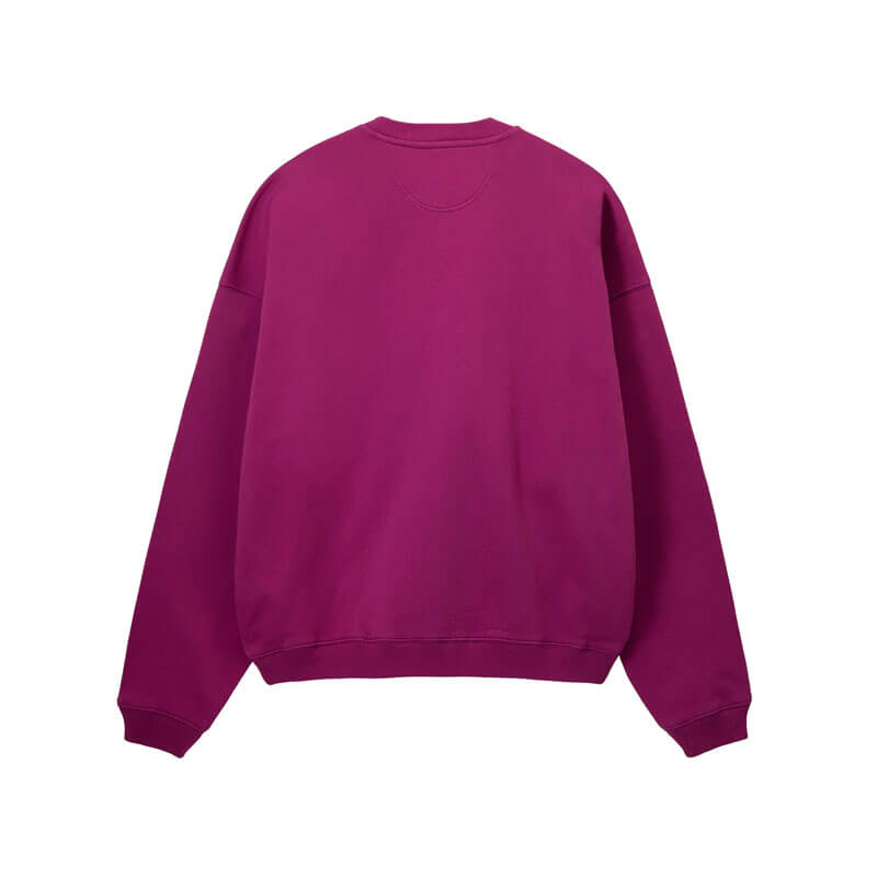 STUSSY Relaxed Oversized Crew - Magenta | THEROOM