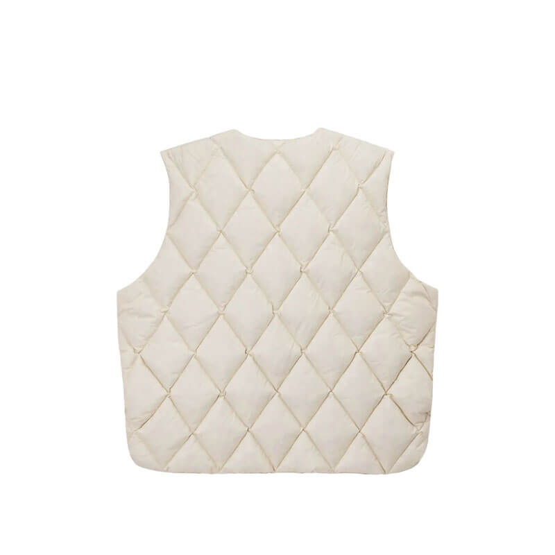 STUSSY Reversible Quilted Vest - Cream | THEROOM
