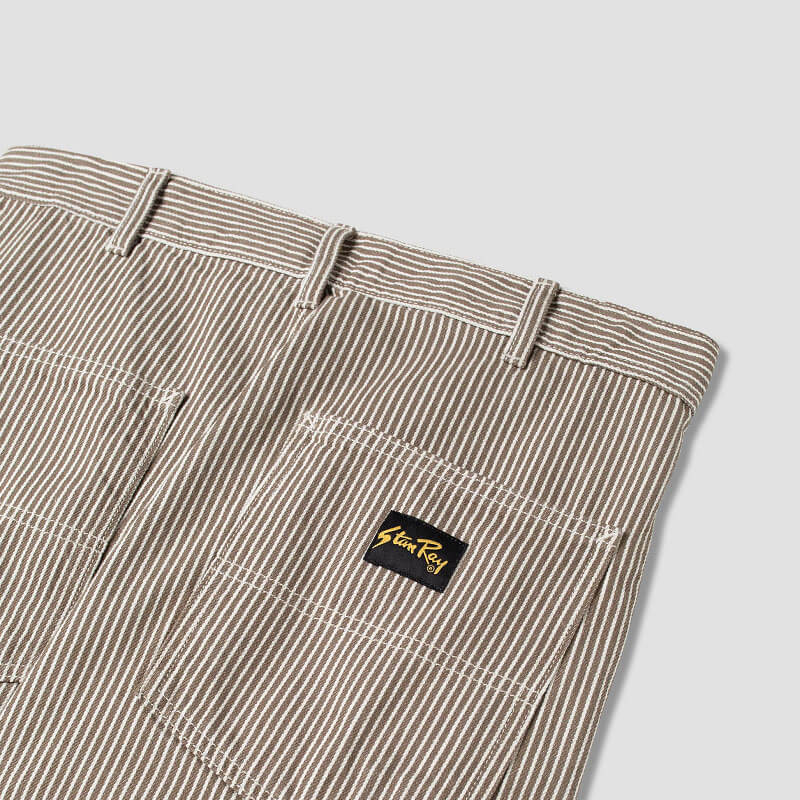 Stan Ray OG hickory stripe painter pants in brown