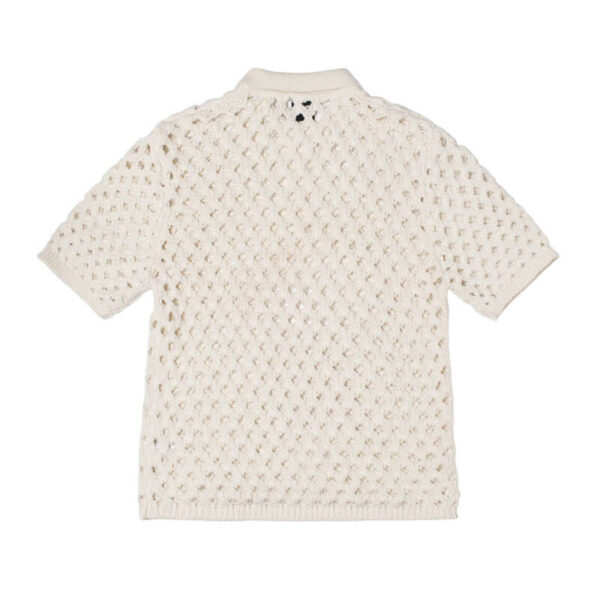 STUSSY Big Mesh Polo Sweater - Ivory