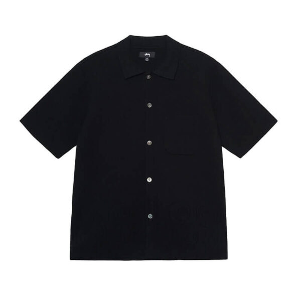 STUSSY Perforated Swirl Knit Shirt - Black