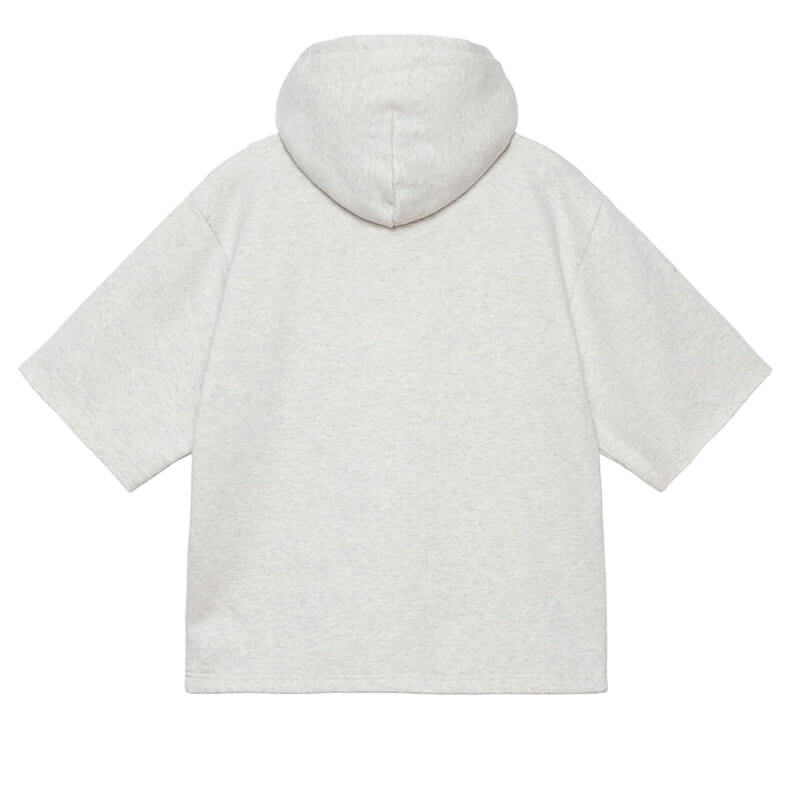 STUSSY SS Boxy Cropped Hood - Ash Heather | THEROOM