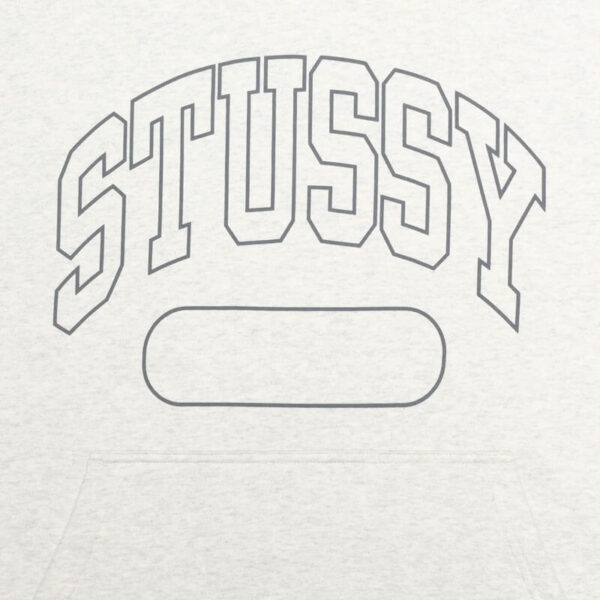 STUSSY SS Boxy Cropped Hood - Ash Heather