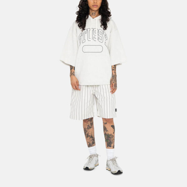 STUSSY SS Boxy Cropped Hood - Ash Heather