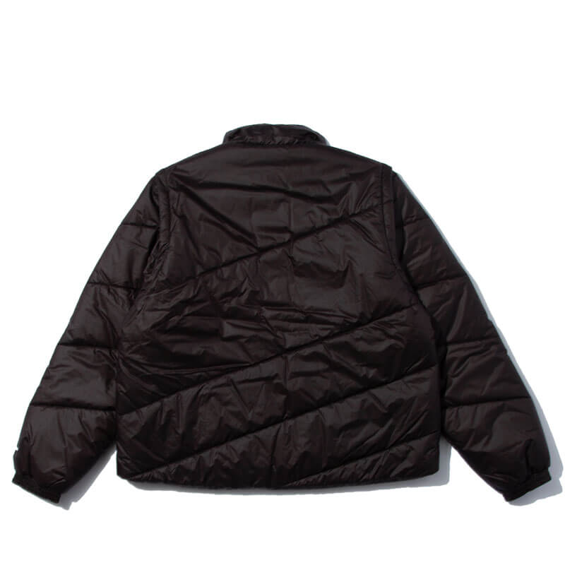 Detachable Sleeve Padding Jacket - Black