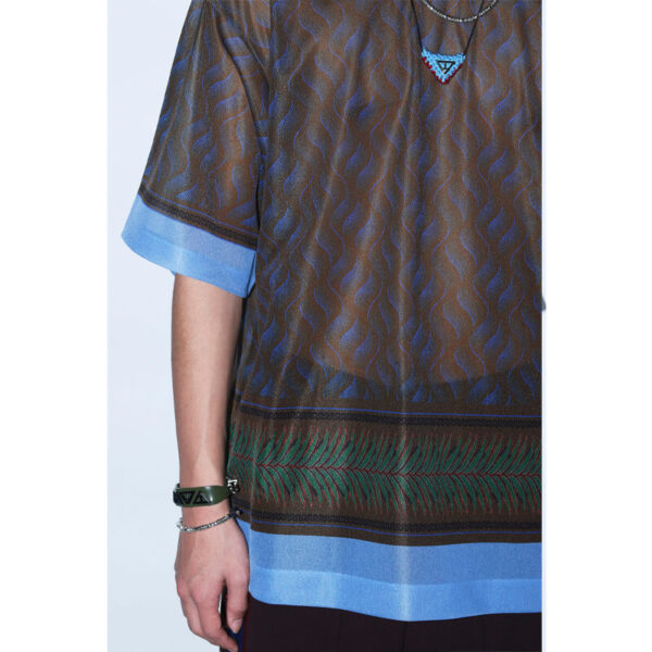 TOGA Sheer Jersey Tee Blue4