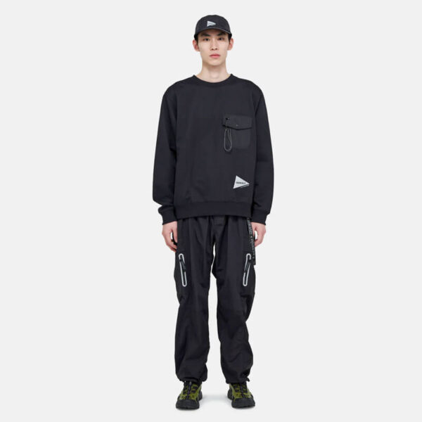GRAMICCI x AND WANDER Patchwork Wind Pant - Black