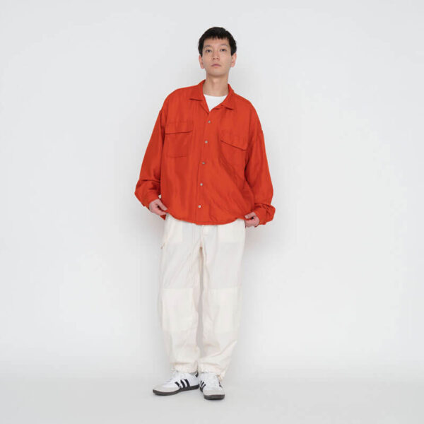 NANAMICA Open Collar Cupra Hemp Shirt - Sunset