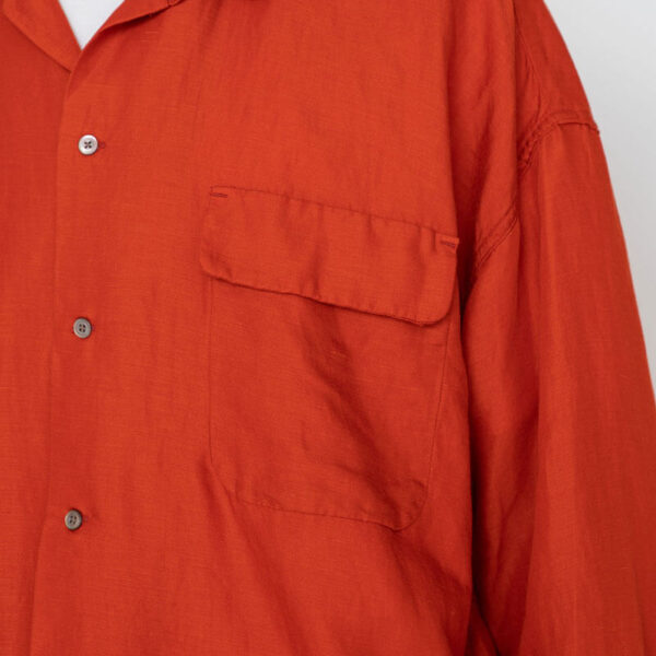 NANAMICA Open Collar Cupra Hemp Shirt - Sunset