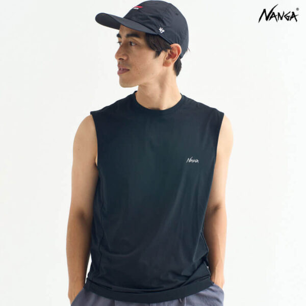 NANGA Dry Base Layer No-Sleeve Tee - Black