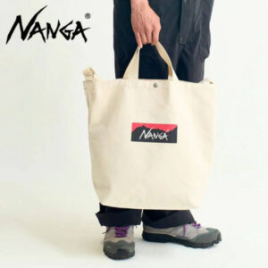 NANGA Logo Canvas Tote 2Way Bag - Natural