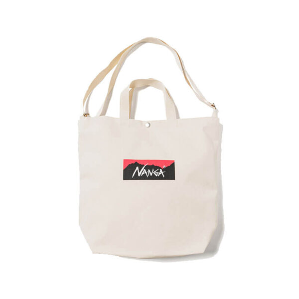 NANGA Logo Canvas Tote 2Way Bag - Natural