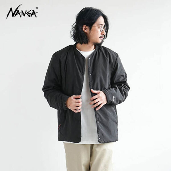 NANGA No Collar Soft Down Cardigan - Black