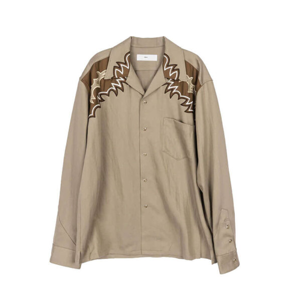 TOGA ARCHIVES Embroidery Western Shirt - Beige