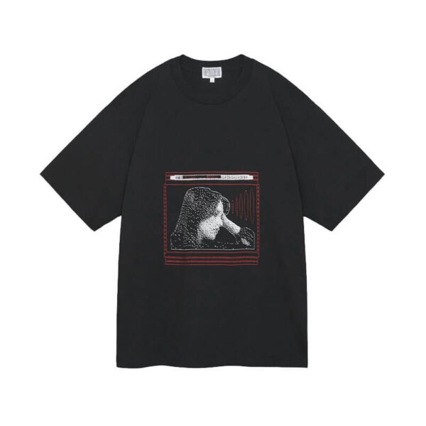 CAV EMPT Washed Pixel Flame Tee - Black