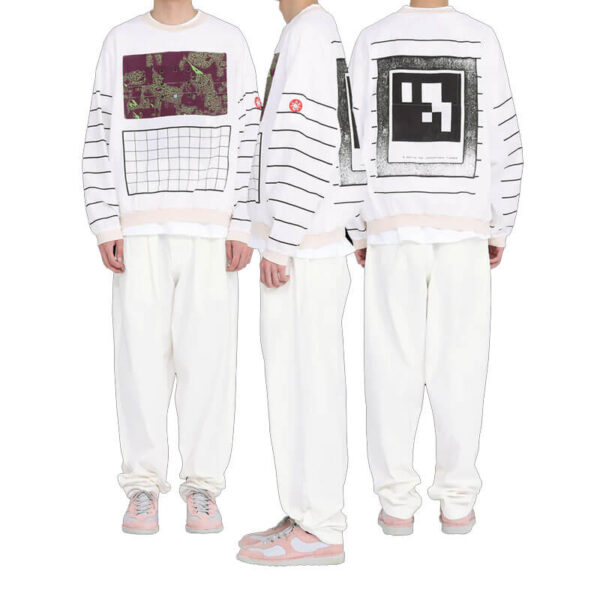 CAV EMPT xPE>µB:X Gauze Crewneck - White