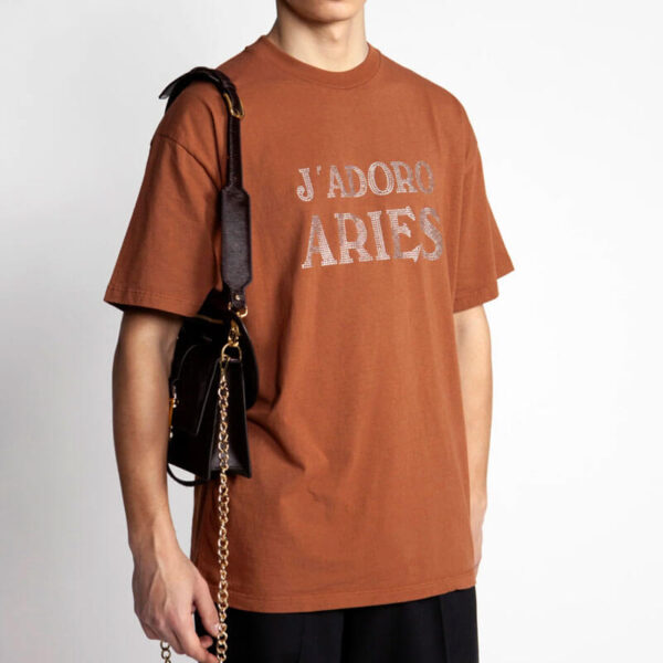 ARIES J'Adoro Aries Diamante Tee - Brown