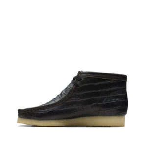 CLARKS ORIGINALS Wallabee Boots - Crocodile Black