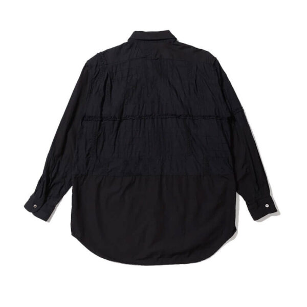 ENGINEERED GARMENTS Combo Short Collar Shirt - Black Patchwork