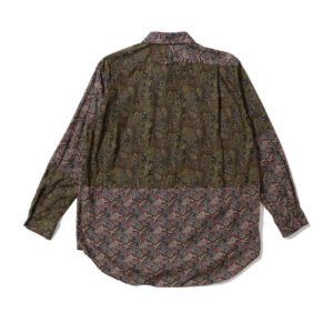 ENGINEERED GARMENTS Combo Short Collar Shirt - Olive / Black Paisley