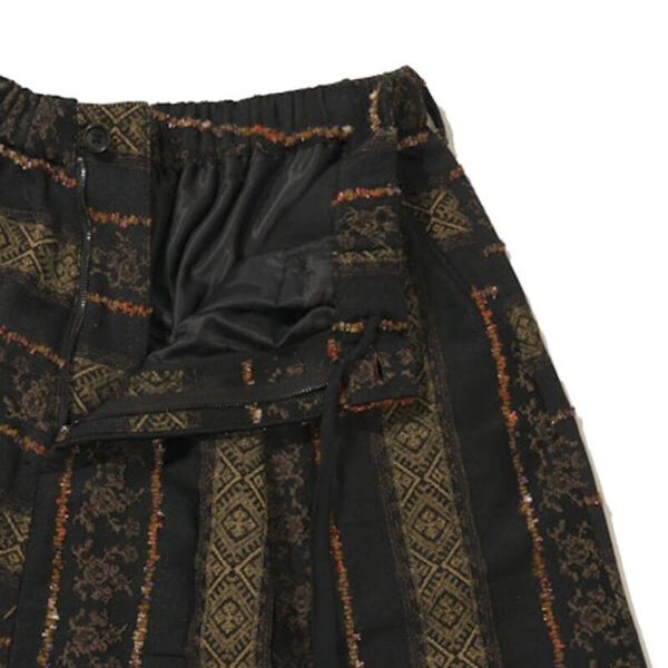 ENGINEERED GARMENTS Sarrouel Pant - Black Ethnic Jacquard