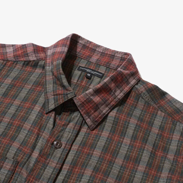 ENGINEERED GARMENTS Work Shirt - Olive / Red Smoky Plaid