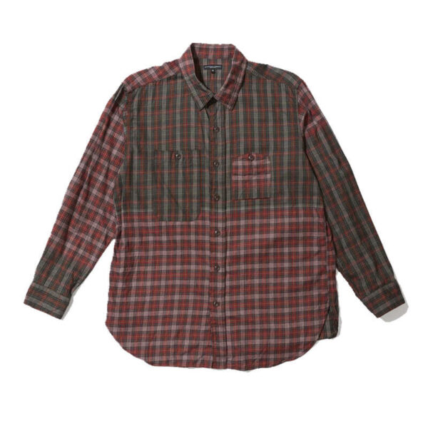 ENGINEERED GARMENTS Work Shirt - Olive / Red Smoky Plaid