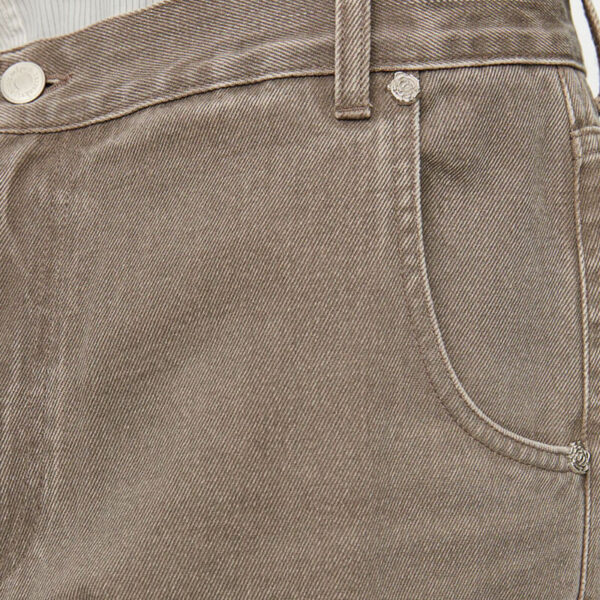 MFPEN Straight Cut Rivet Jeans Washed Brown