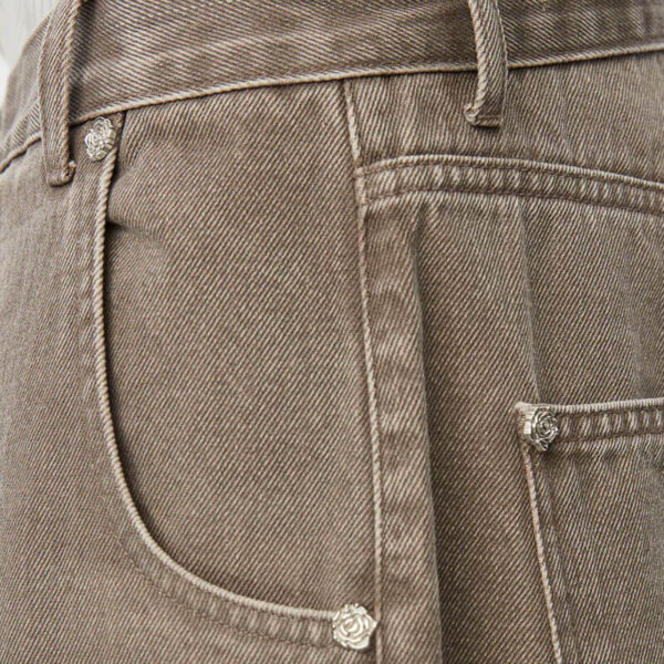 MFPEN Straight Cut Rivet Jeans Washed Brown