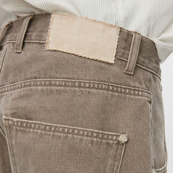 MFPEN Straight Cut Rivet Jeans Washed Brown