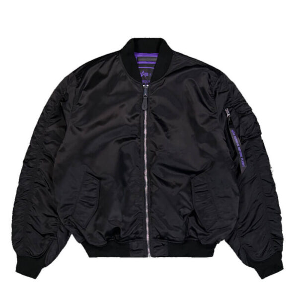 ALPHA INDUSTRIES MA-1 UV Bomber Jacket - Black