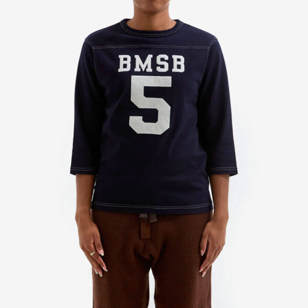 BEAMS BOY Knit Football 3/4 Tee - Purple