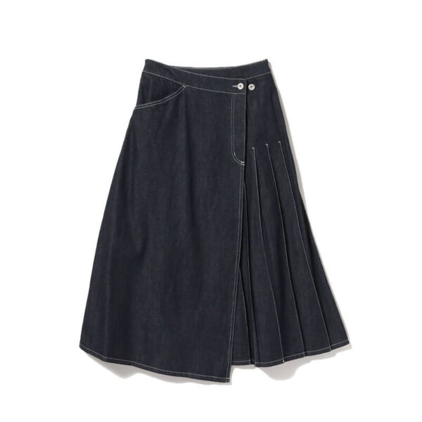 BEAMS BOY Wrap Pleated Skirt