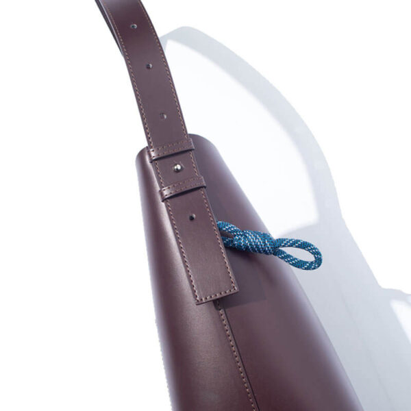 F/CE. Tech Leather Diagonal Cut Bag - Wine