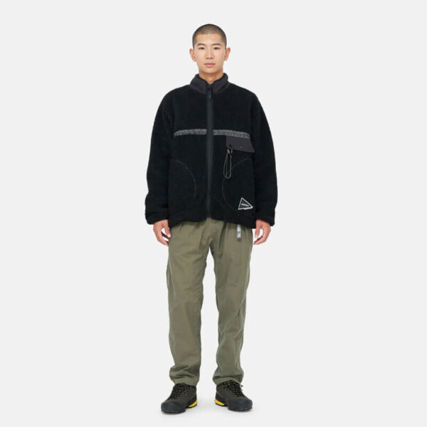 GRAMICCI x AND WANDER JQ Tape Fleece Jacket - Black