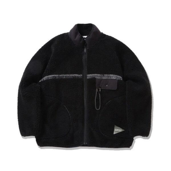 GRAMICCI x AND WANDER JQ Tape Fleece Jacket - Black