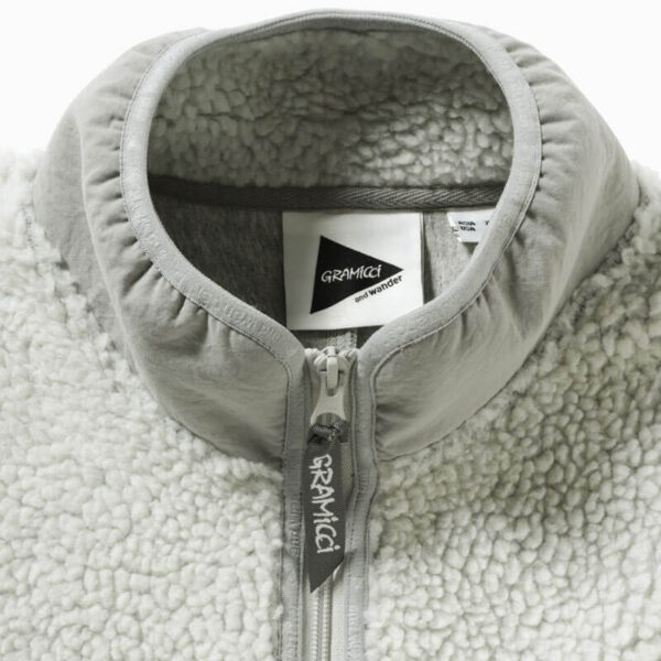 GRAMICCI x AND WANDER JQ Tape Fleece Jacket - Light Grey