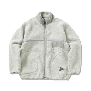 GRAMICCI x AND WANDER JQ Tape Fleece Jacket - Light Grey