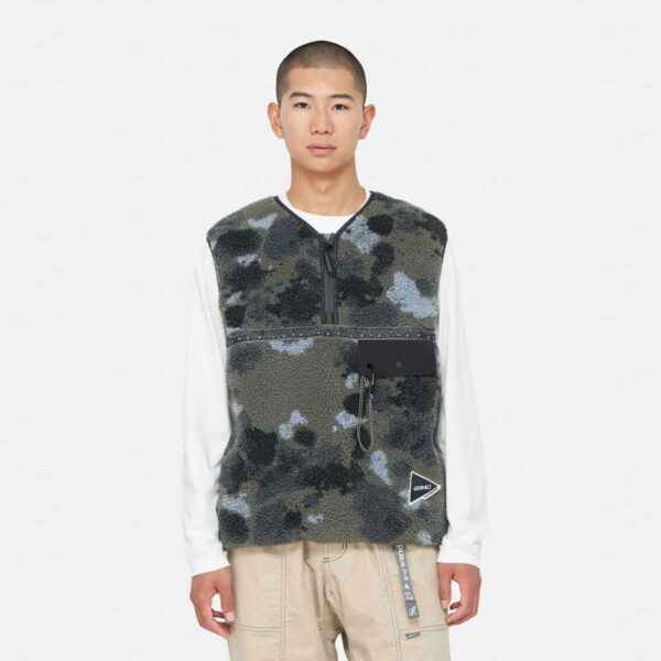 GRAMICCI x AND WANDER JQ Tape Fleece Vest - Camo