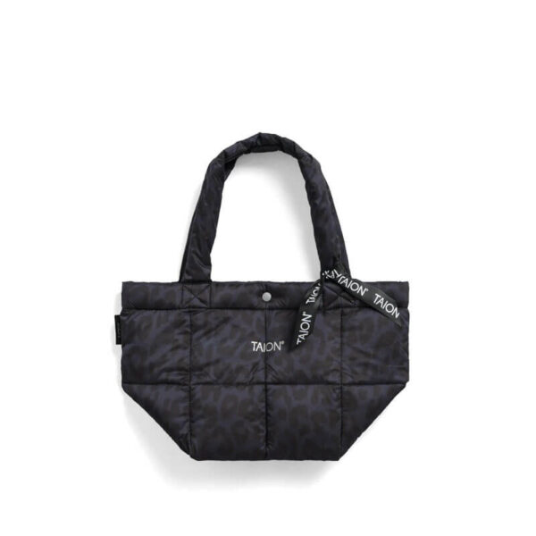 TAION Lunch Down Tote S - Dark Navy Leopard