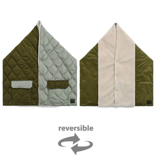 TAION Military Reversible Stole - Multi x Cream