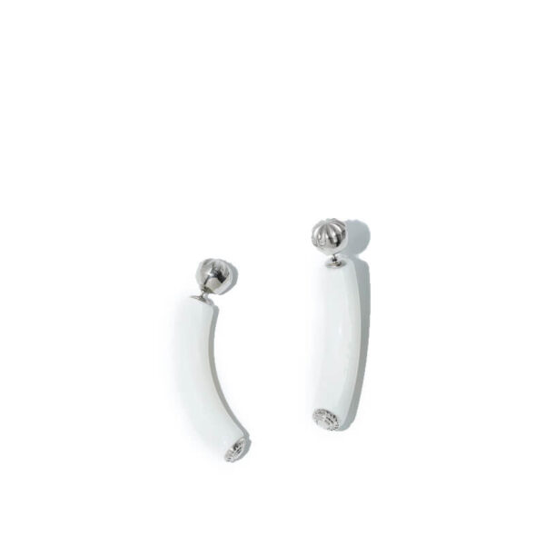 TOGA ARCHIVES Bone Pierced Earrings - Off White